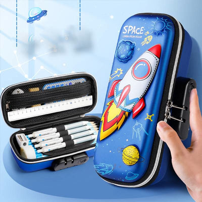 Cute Pencil Case For Kids Large Capacity Coded Lock Case