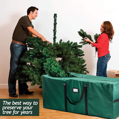 Large 7.5ft 9ft Christmas Tree Storage Bag with Reinforced Handle Dual Zipper