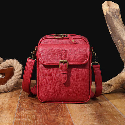 Small Trendy Crossbody Bag for Women Vegan Leather Multi-Pocket for Storage
