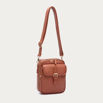 Small Trendy Crossbody Bag for Women Vegan Leather Multi-Pocket for Storage