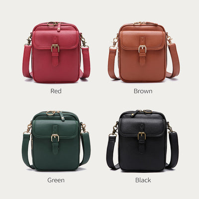 Small Trendy Crossbody Bag for Women Vegan Leather Multi-Pocket for Storage