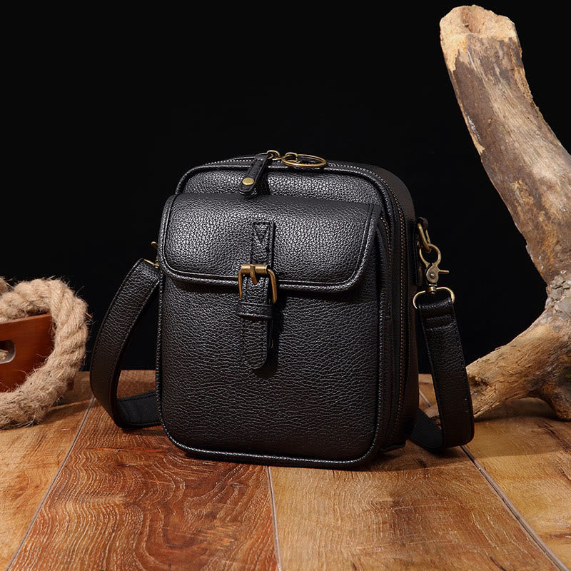 Small Trendy Crossbody Bag for Women Vegan Leather Multi-Pocket for Storage