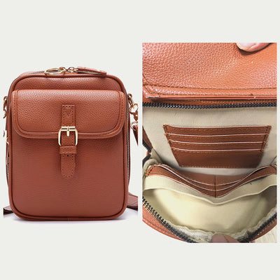 Small Trendy Crossbody Bag for Women Vegan Leather Multi-Pocket for Storage