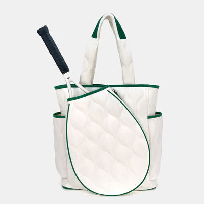 Quilted Tennis Racket Shoulder Bag Tote Convertible Backpack Pickleball Bag