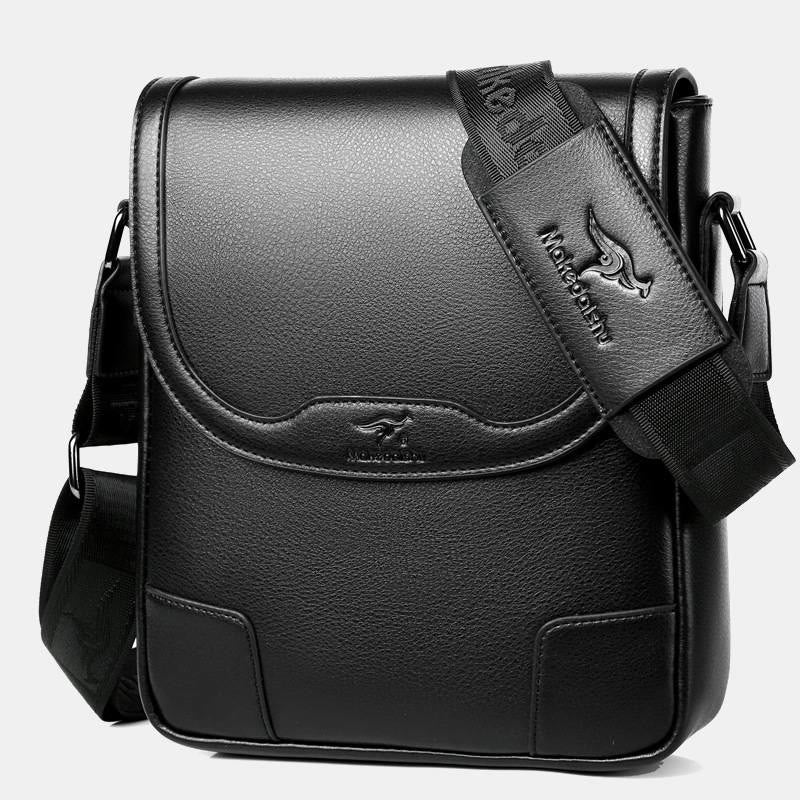 Leather Messenger Bag for Men Waterproof Vintage Crossbody Shoulder Bag