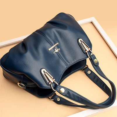 Women's Leather Handbag Multi-Compartment Tote Crossbody Shoulder Bag Hobo Bag
