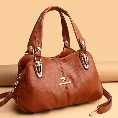 Women's Leather Handbag Multi-Compartment Tote Crossbody Shoulder Bag Hobo Bag