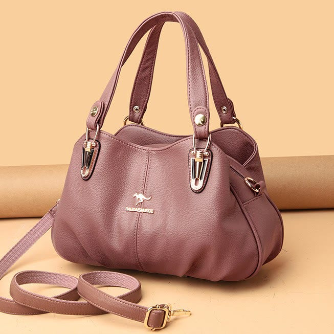 Women's Leather Handbag Multi-Compartment Tote Crossbody Shoulder Bag Hobo Bag
