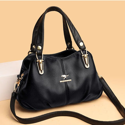 Women's Leather Handbag Multi-Compartment Tote Crossbody Shoulder Bag Hobo Bag
