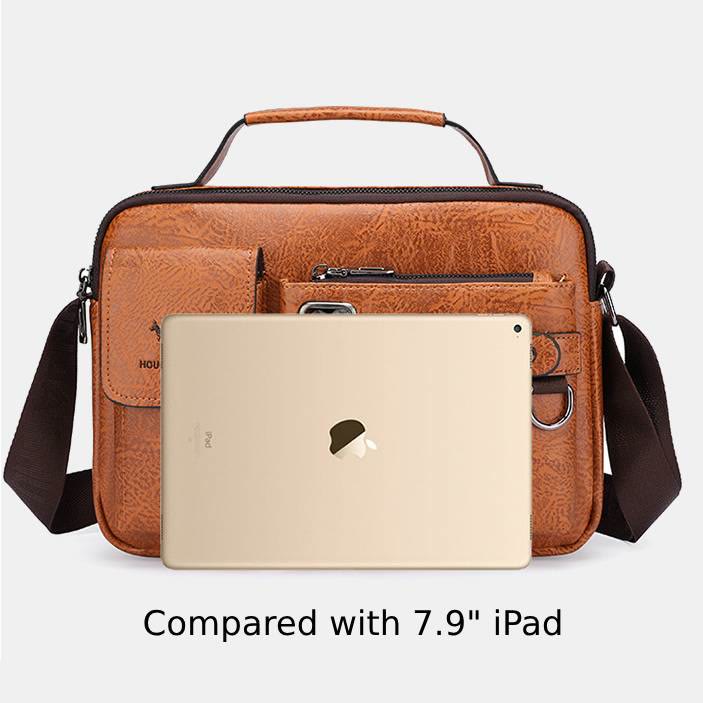 Classic Messenger Bag For Men Business Leather Crossbody Satchel Purse