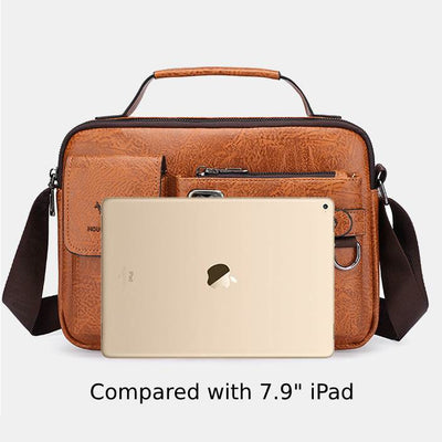Classic Messenger Bag For Men Business Leather Crossbody Satchel Purse