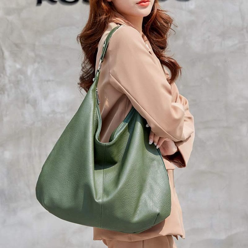 Large Soft Leather Hobo Bag Handbag Tote Everyday Purse for Women