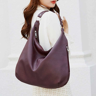 Large Soft Leather Hobo Bag Handbag Tote Everyday Purse for Women