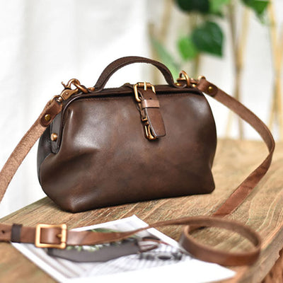 Handmade Crossbody Bag For Women Horizontal Retro Soft Shopping Bag