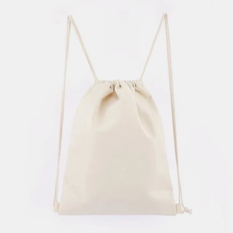 Custom Logo Drawstring Backpack 16 Colors Options Bulk Wholesale Canvas Bag