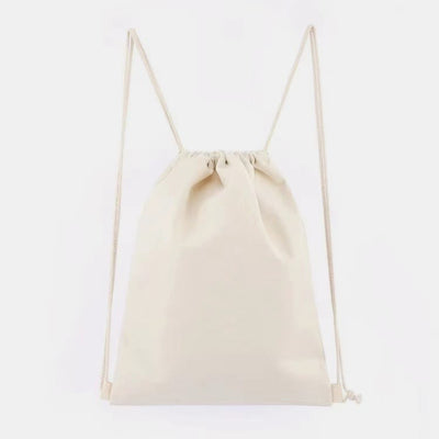 Custom Logo Drawstring Backpack 16 Colors Options Bulk Wholesale Canvas Bag
