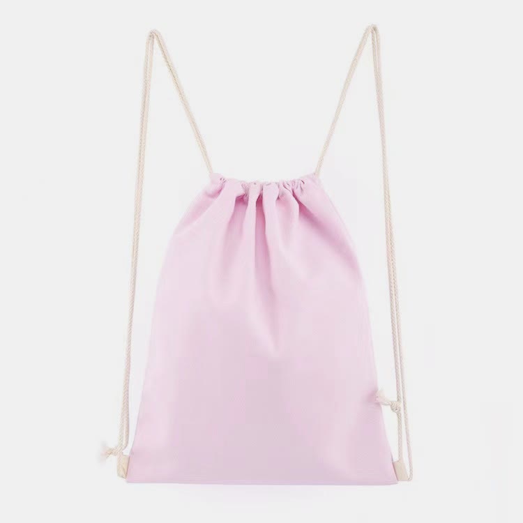 Custom Logo Drawstring Backpack 16 Colors Options Bulk Wholesale Canvas Bag