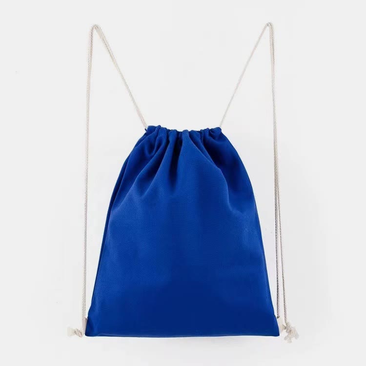 Custom Logo Drawstring Backpack 16 Colors Options Bulk Wholesale Canvas Bag