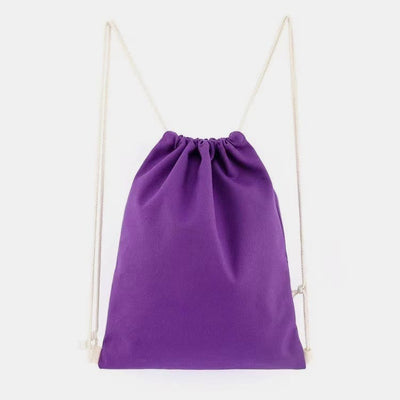 Custom Logo Drawstring Backpack 16 Colors Options Bulk Wholesale Canvas Bag