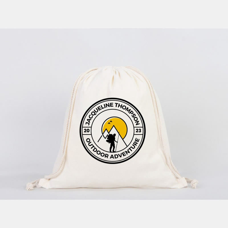 Custom Logo Drawstring Backpack 16 Colors Options Bulk Wholesale Canvas Bag