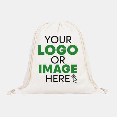 Custom Logo Drawstring Backpack 16 Colors Options Bulk Wholesale Canvas Bag