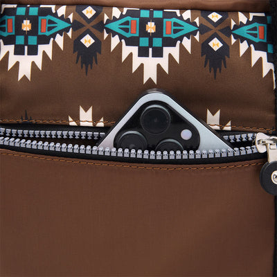 Large Capacity Tote Bag Retro Bohemian Print Crossbody Shoulder Purse