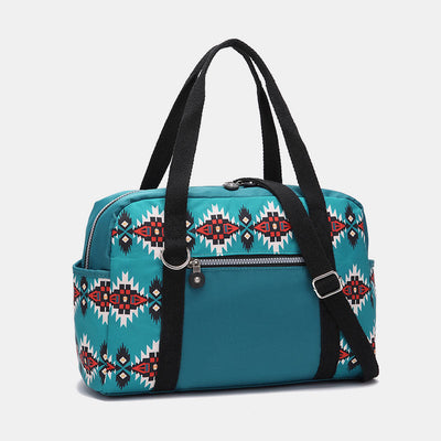 Large Capacity Tote Bag Retro Bohemian Print Crossbody Shoulder Purse