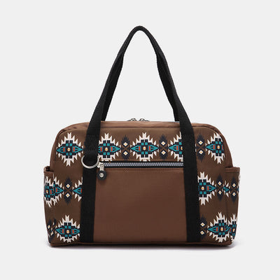 Large Capacity Tote Bag Retro Bohemian Print Crossbody Shoulder Purse
