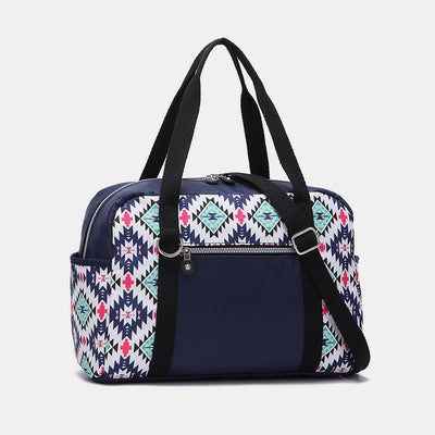 Large Capacity Tote Bag Retro Bohemian Print Crossbody Shoulder Purse