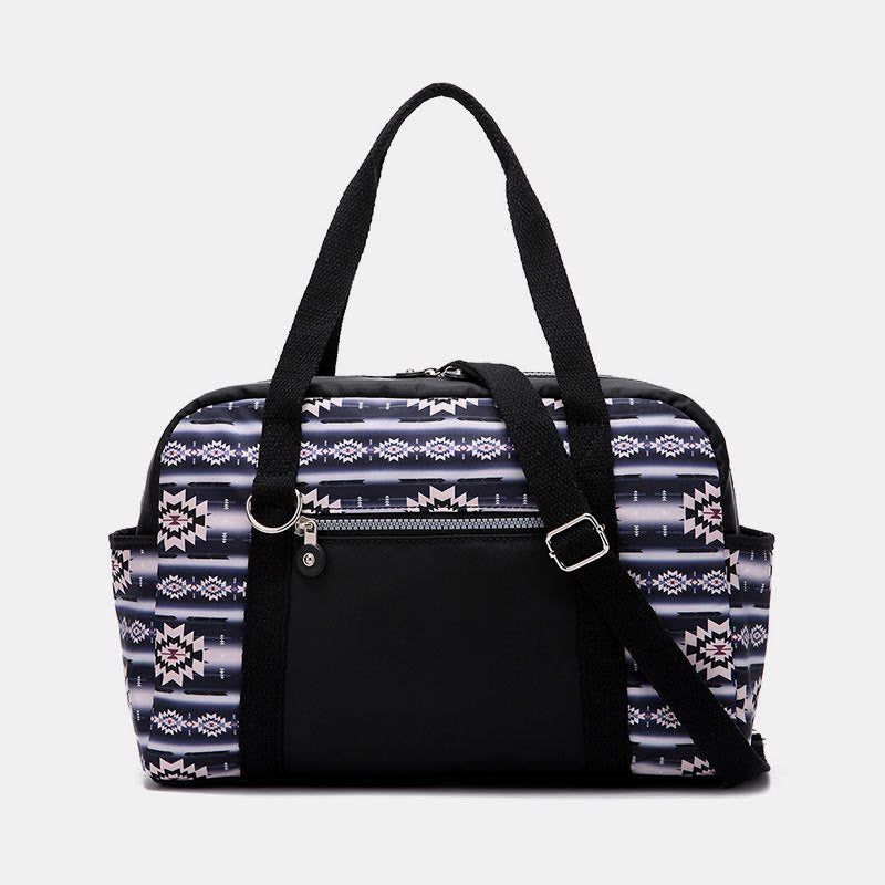 Large Capacity Tote Bag Retro Bohemian Print Crossbody Shoulder Purse
