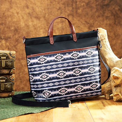 Unique Boho Style Tote Bag Waterproof Top-Handle Satchel Purse