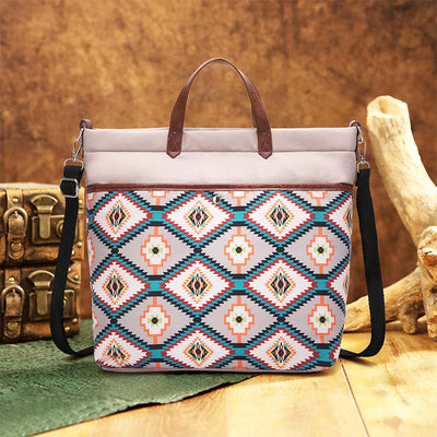 Unique Boho Style Tote Bag Waterproof Top-Handle Satchel Purse