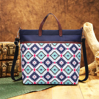 Unique Boho Style Tote Bag Waterproof Top-Handle Satchel Purse