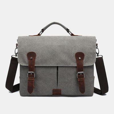 Canvas Messenger Bag 13 Inch Laptop Shoulder Bag Crossbody Purse