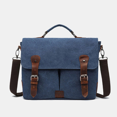 Canvas Messenger Bag 13 Inch Laptop Shoulder Bag Crossbody Purse