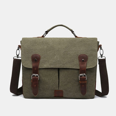 Canvas Messenger Bag 13 Inch Laptop Shoulder Bag Crossbody Purse