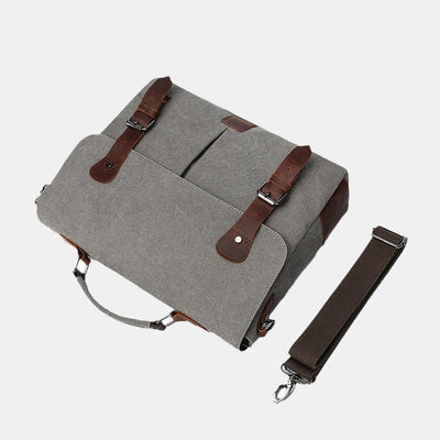 Canvas Messenger Bag 13 Inch Laptop Shoulder Bag Crossbody Purse