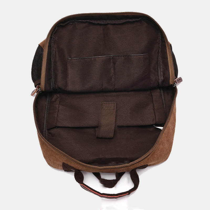 Retro Multi-Pocket Backpack School Bookbag Travel Daypack Laptop Bag