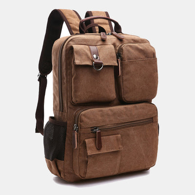 Retro Multi-Pocket Backpack School Bookbag Travel Daypack Laptop Bag