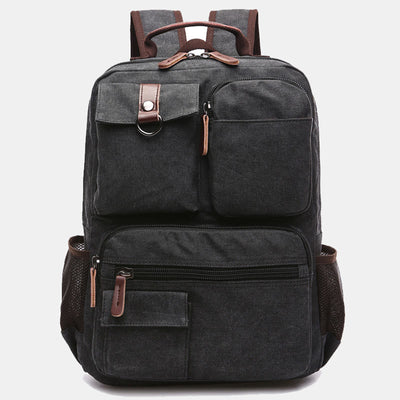 Retro Multi-Pocket Backpack School Bookbag Travel Daypack Laptop Bag