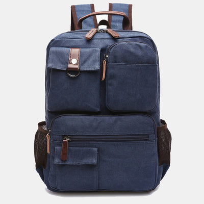 Retro Multi-Pocket Backpack School Bookbag Travel Daypack Laptop Bag