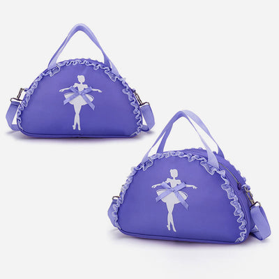 Girls Crossbody Bag Handbag Ballerina Pattern Nylon Dance Bag