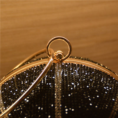 Rhinestone Basketball Purse Women Sprakle Handbag Party Evening Bag