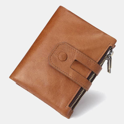 Men's RFID Blocking Card Holder Double Zip Wallet