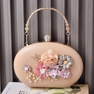 Flowers Clutch Purses for Women Evening Wedding Formal Clasp Handbag