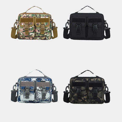 Multi-Pocket Tactical Outdoor Messenger Bag with USB Charging Port