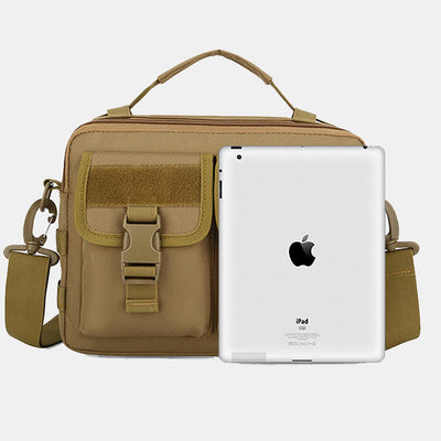Multi-Pocket Tactical Outdoor Messenger Bag with USB Charging Port