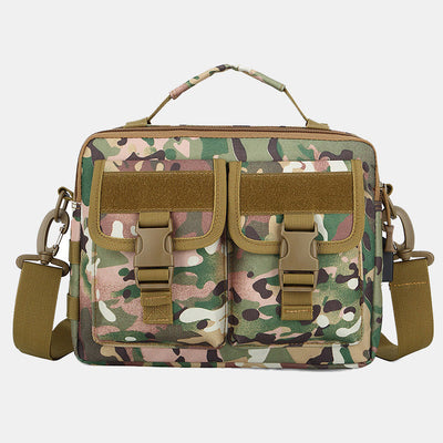 Multi-Pocket Tactical Outdoor Messenger Bag with USB Charging Port