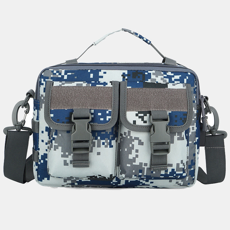 Multi-Pocket Tactical Outdoor Messenger Bag with USB Charging Port