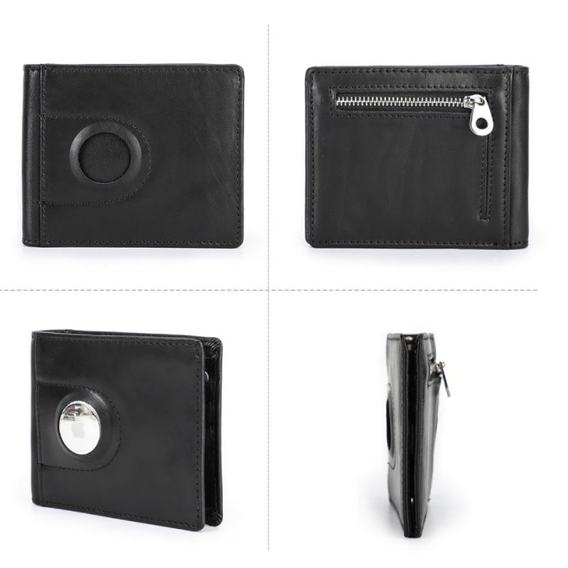 Multi Slot Leather Airtag Wallet